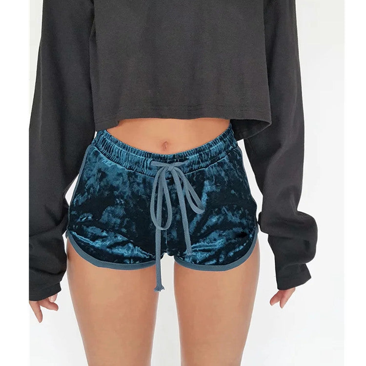 Summer New Hot Pants Velvet Sports Shorts Women