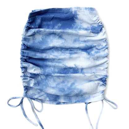 High Waist Slim Knit Tie-dye Thread Skirt