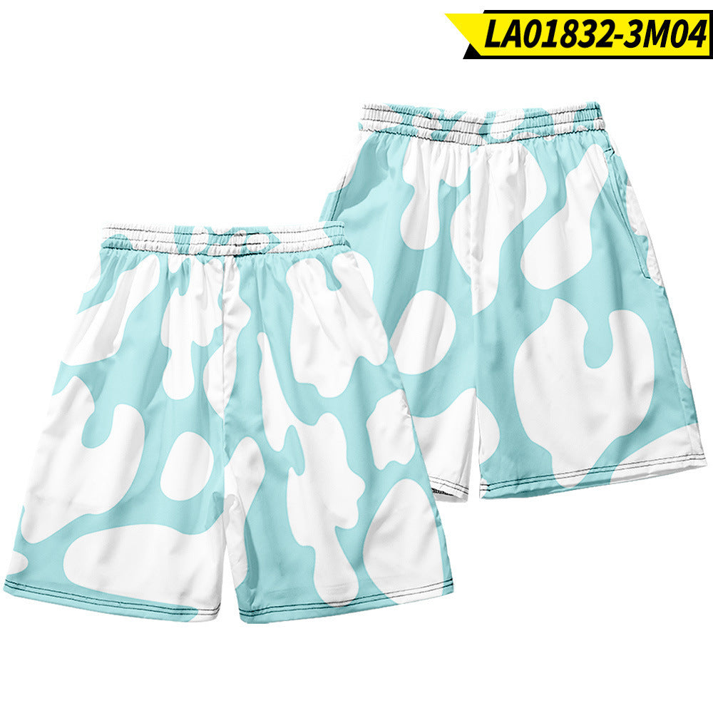 Trendy Pig Print Beach Pants Men'S Quick-Drying Non-Fitting Loose Shorts Tide Brand Casual Five-Point Pants