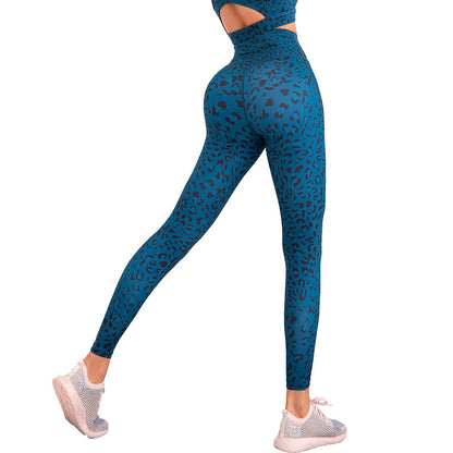 Spring And Summer New Hot Models Printed Color Fitness Yoga Pants Women High Waist Peach Buttocks Quick-Drying Sports Tights