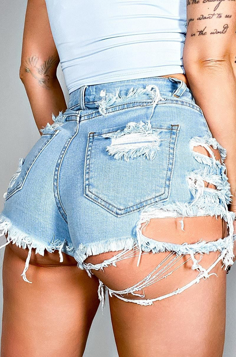 High Waist Fashion Casual Jeans Shorts Hot Pants