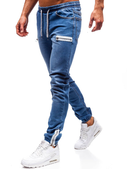 American men's denim fabric sports jeans