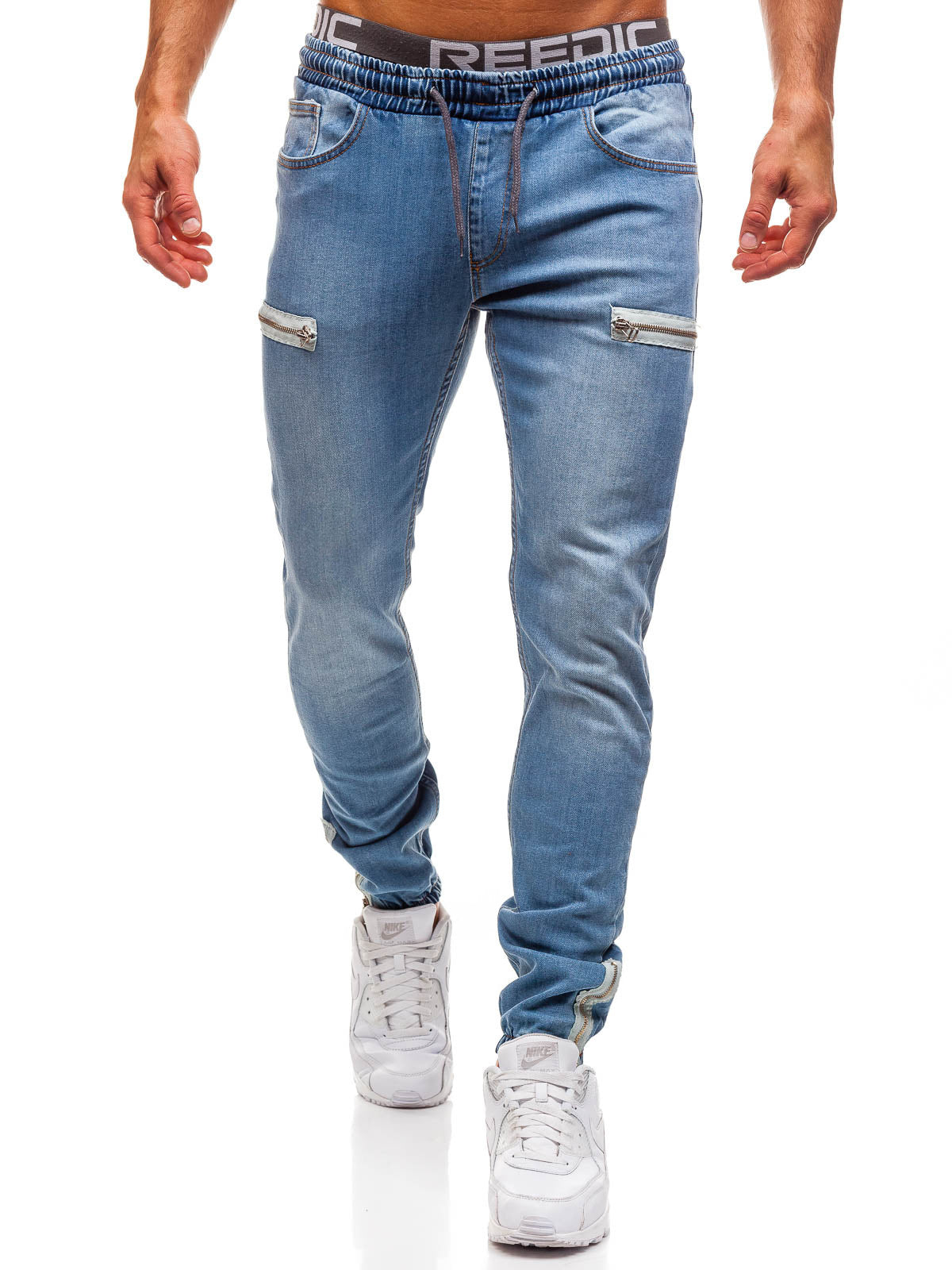 American men's denim fabric sports jeans