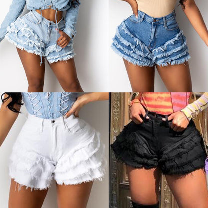 Independent Station New Frayed Denim Shorts Women