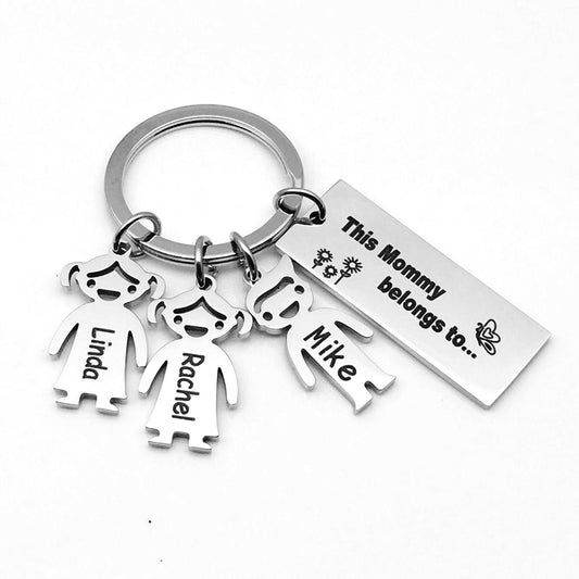 Stainless Steel Boy And Girl Keychain