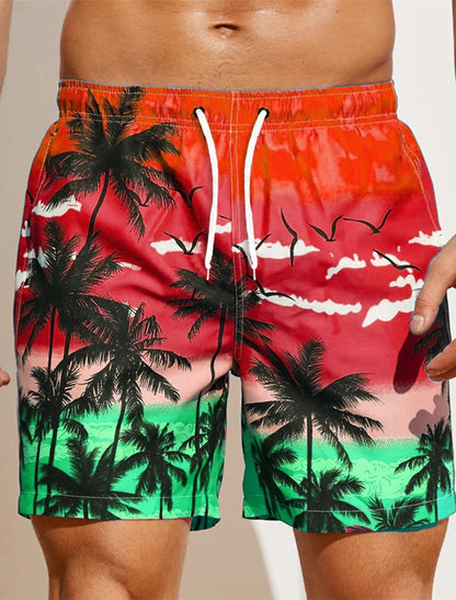 Men's Loose Beach pants 3D Printed Pattern