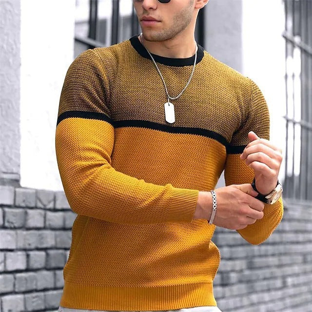 New Men's T-shirt Round Neck Casual Fashion Top Large