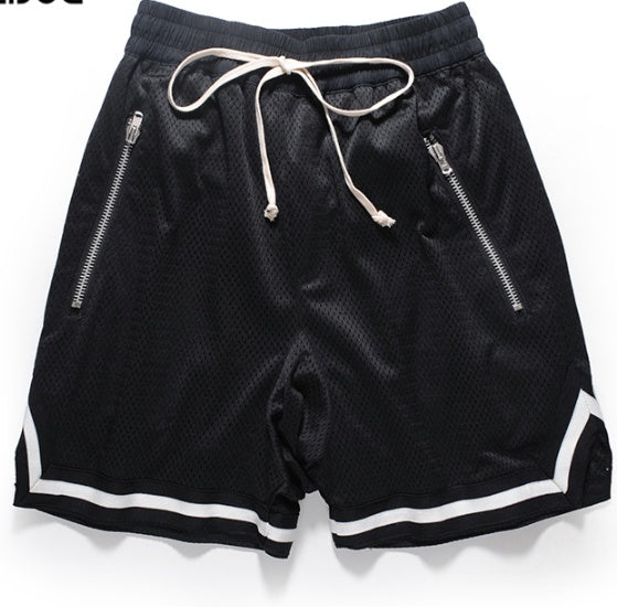 Spring and summer new style popular logo men's zipper men's shorts baggy sports pants