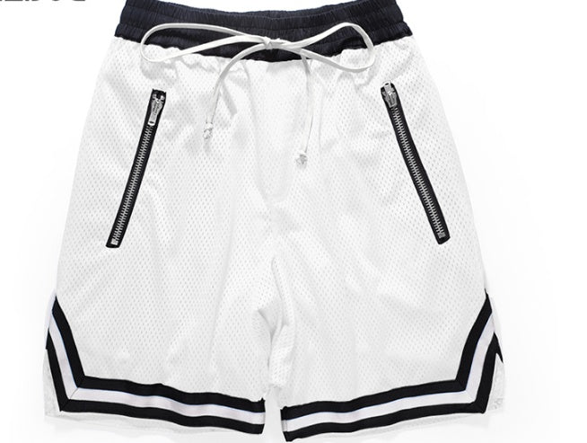 Spring and summer new style popular logo men's zipper men's shorts baggy sports pants