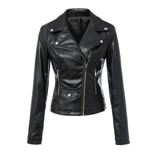 Leather coats Motorcycle Jacket Black Outerwear leather PU Jacket