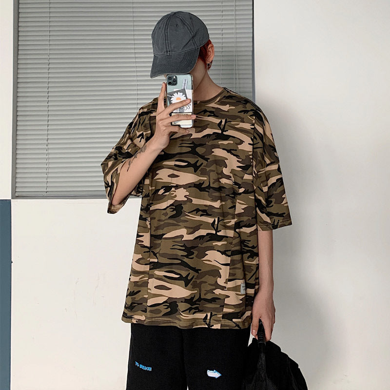 Summer new camouflage short-sleeved men's t-shirt