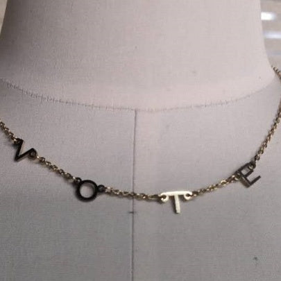 VOTE Letter Personalized Alloy Necklace