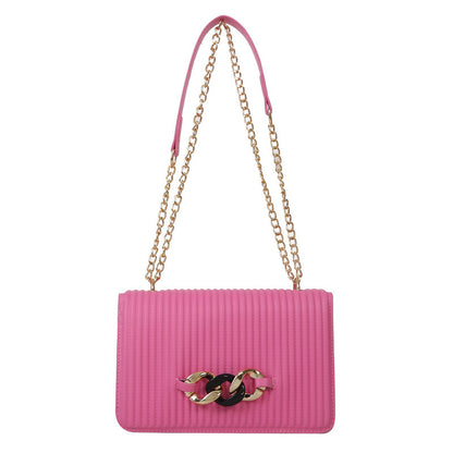 Candy-colored Chain Indentation Striped Shoulder Crossbody Small Square Bag