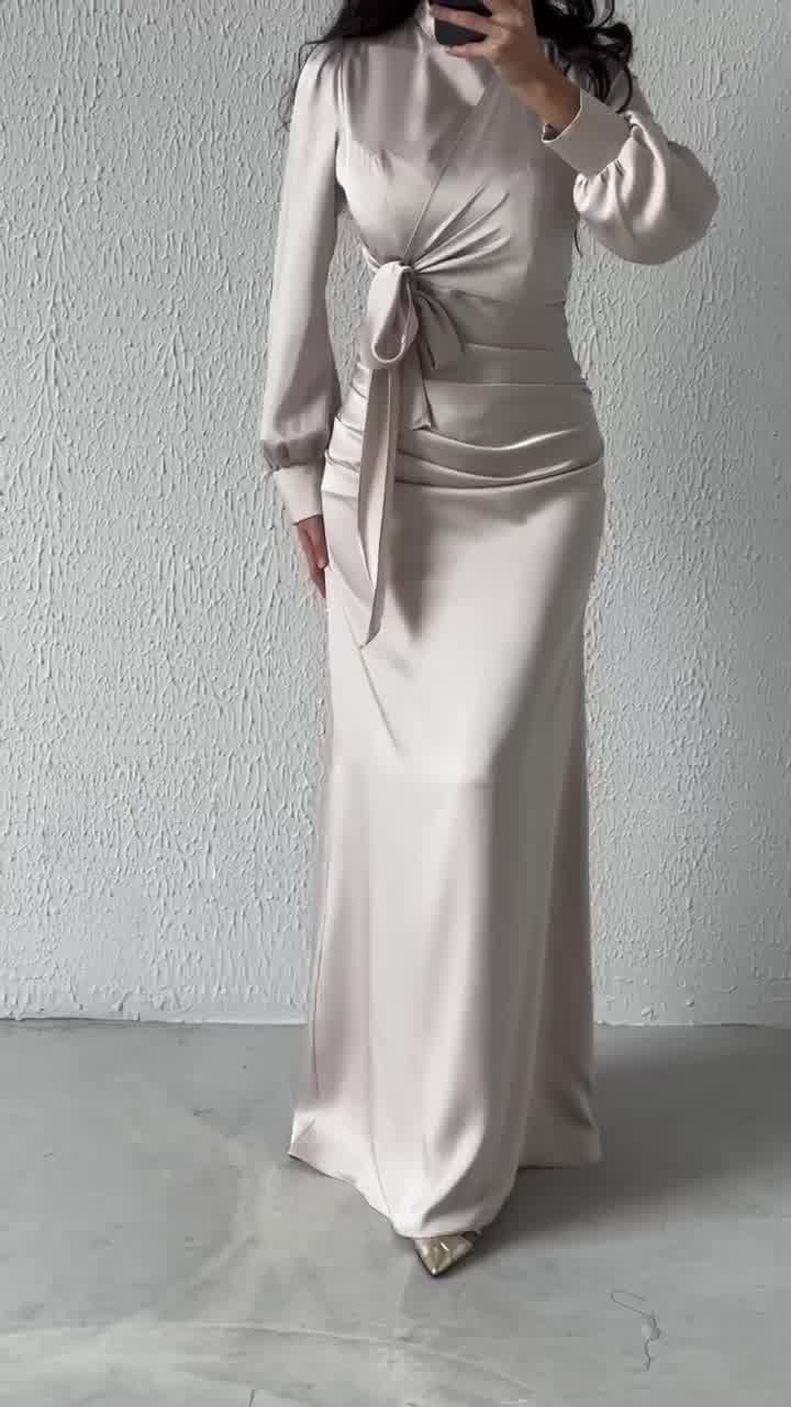 Tight Waist Slim High Waist Dress