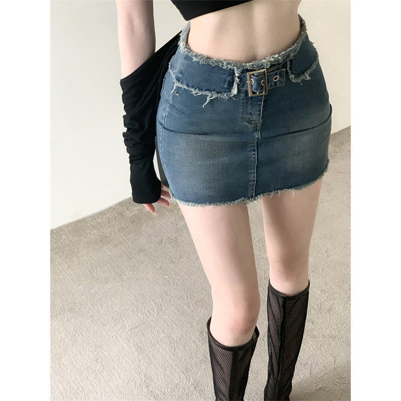 Niche Hot Girl A-line Denim Skirt