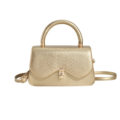 Stylish And Snakeskin Pattern Portable Shoulder Bag