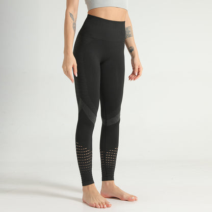 Seamless knit yoga pants