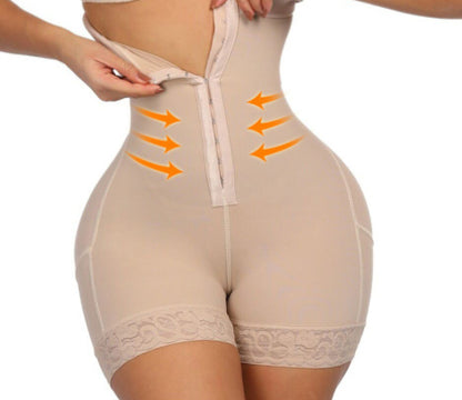 Breasted Bodybuilding Girdle High Waist Belly Contracting And Hip Lifting Pants