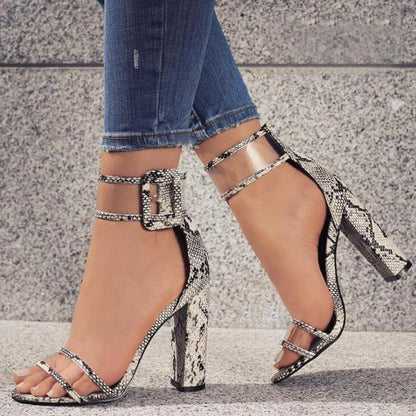 Roman Crystal Snake High Heel Sandals