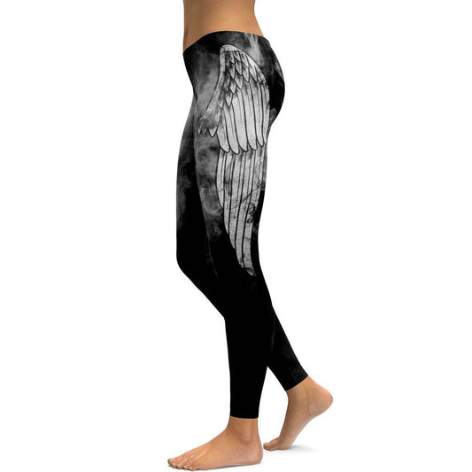 Digital printing leggings women's autumn and winter yoga pants hips slimming sweatpants