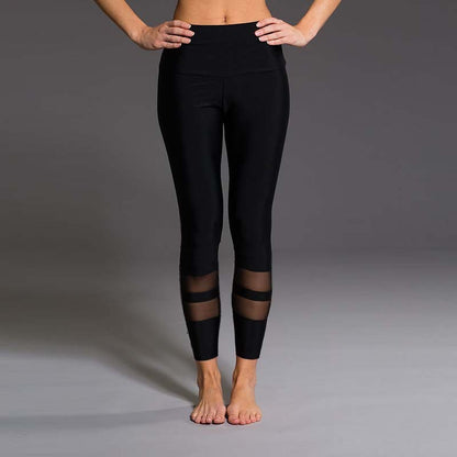 Looped mesh stitching yoga pants