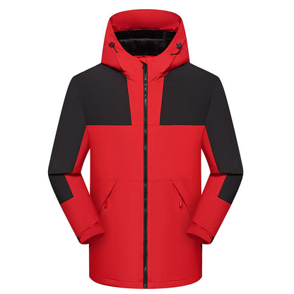 Fleece Thickened One-piece Windproof Waterproof Jacket