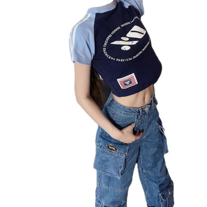 American Retro Multi Pocket Overalls Jeans For Women