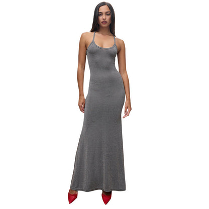 Casual High Waist Slim Fit Camisole Dress