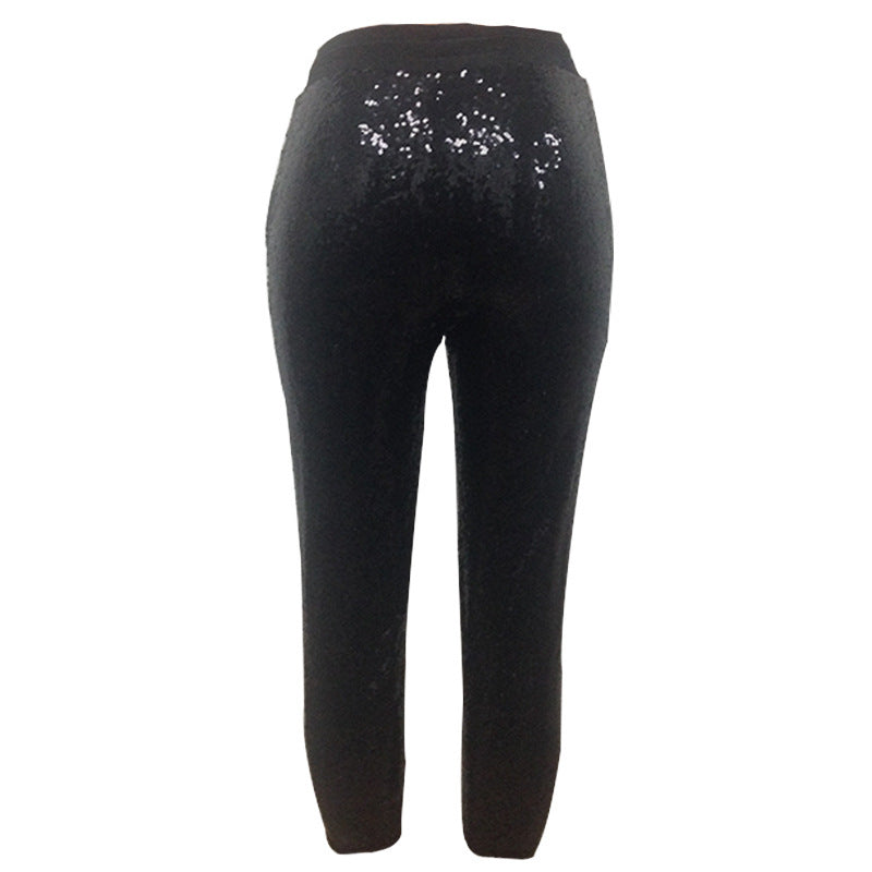 Women's Casual Pearl Glitter Pencil Pants