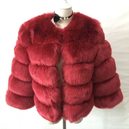 Mink Coats Women Winter New Fashion Coat Elegant Thick Warm Outerwear