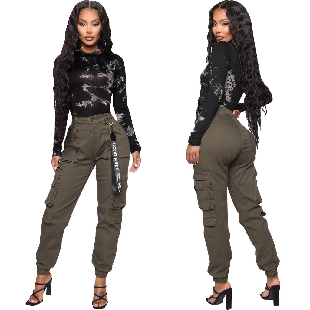 Fashion Slim Fit Camouflage Comfortable Leisure Tappered Stretch Overalls