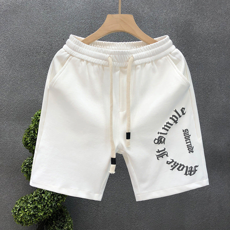 Printed Cropped Sports Pants Summer Men