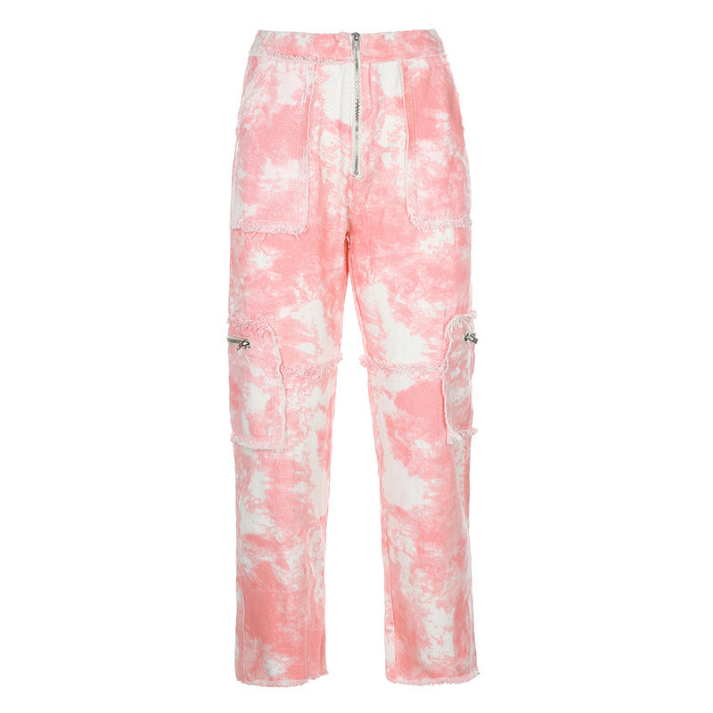 Raw Tie Dye Jeans