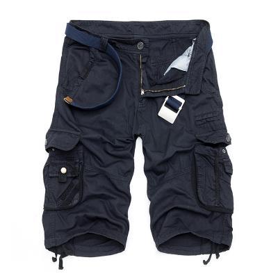 Multi-Pocket Camouflage Dungarees Belted Cargo Shorts