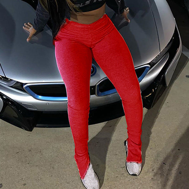 New Stacked Leggings Joggers Stacked Sweatpants Women