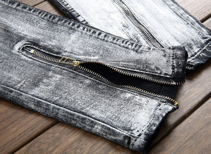 Men's zipper opening jeans