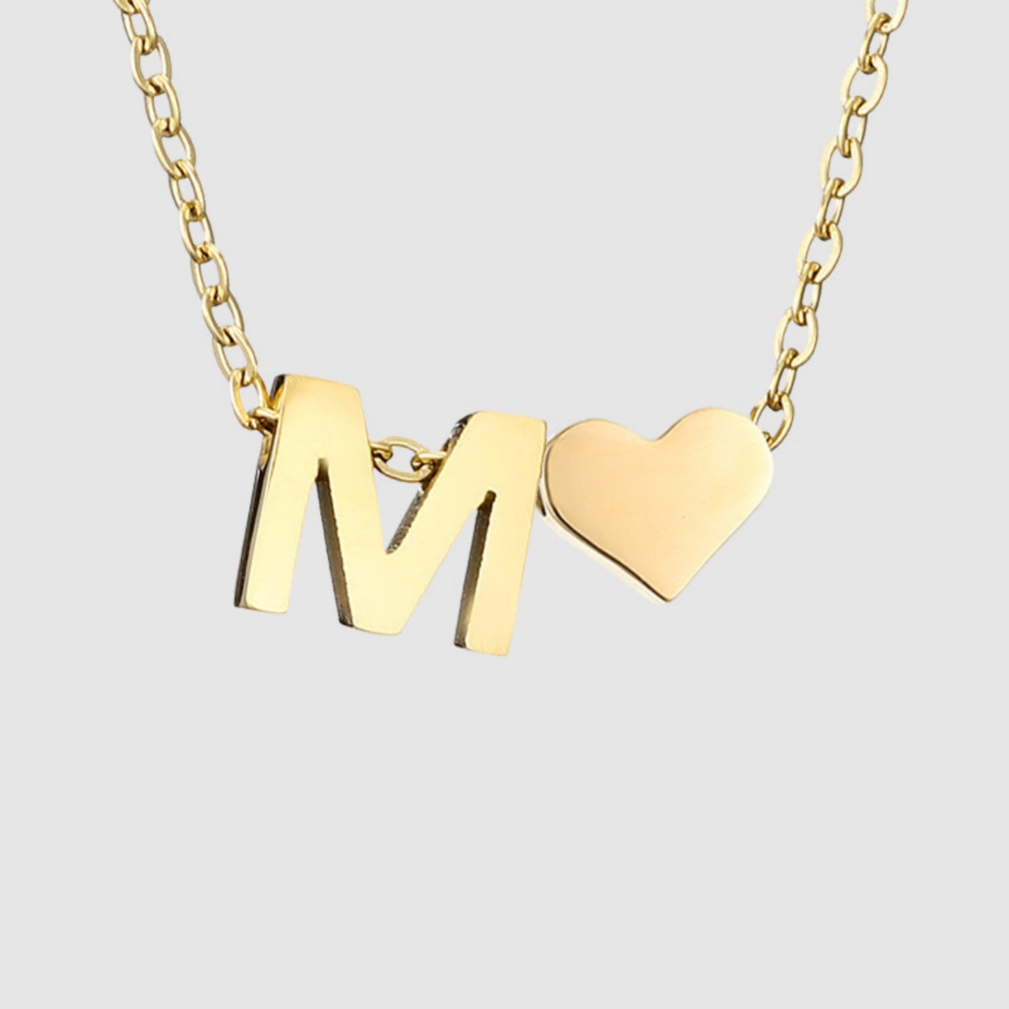 Minimalist Style Heart-shaped Letter Necklace Bracelet