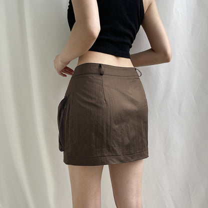 Zipper Trend Workwear Style Skirt