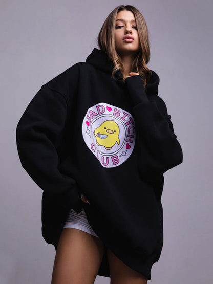 Men's And Women's Duck Print Hoodie Sweater