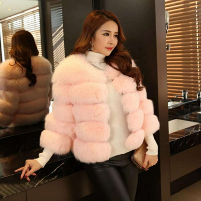 Mink Coats Women Winter New Fashion Coat Elegant Thick Warm Outerwear