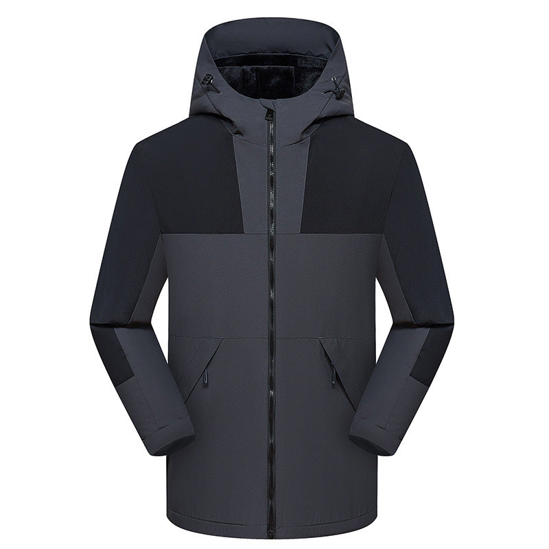 Fleece Thickened One-piece Windproof Waterproof Jacket