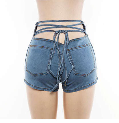 High waist denim shorts