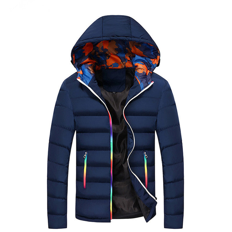 Detachable Collar Teenagers Solid Color Down Jacket