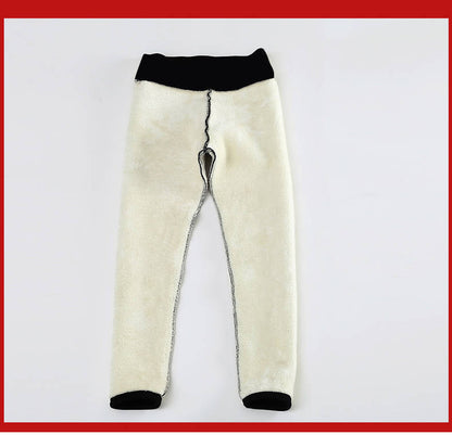 Winter Lamb Cashmere Plus Velvet Thick High-waisted Tight-fitting Warm Leggings