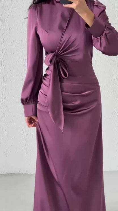 Tight Waist Slim High Waist Dress