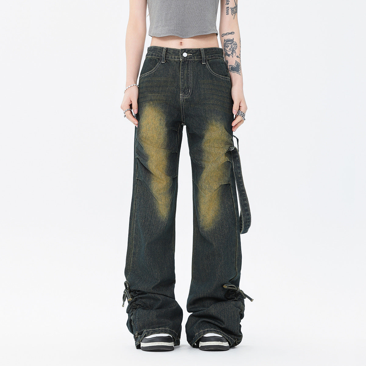 High Street Design Side Adjustable American Yellow Mud Jeans