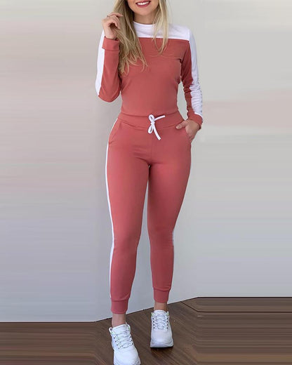 Color Matching Casual Suit Women