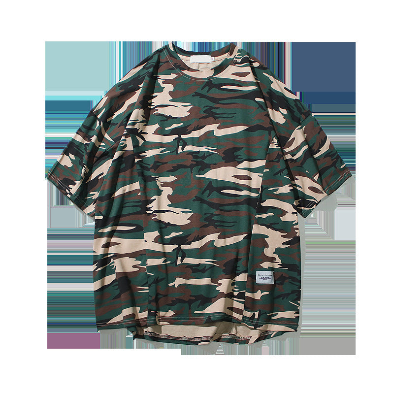 Summer new camouflage short-sleeved men's t-shirt