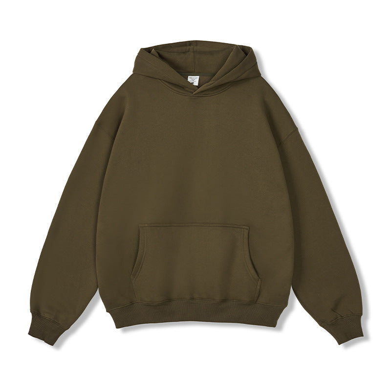 Hooded Sweater Men's Solid Color Loose Thick