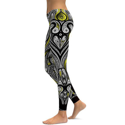 Printed yoga trousers